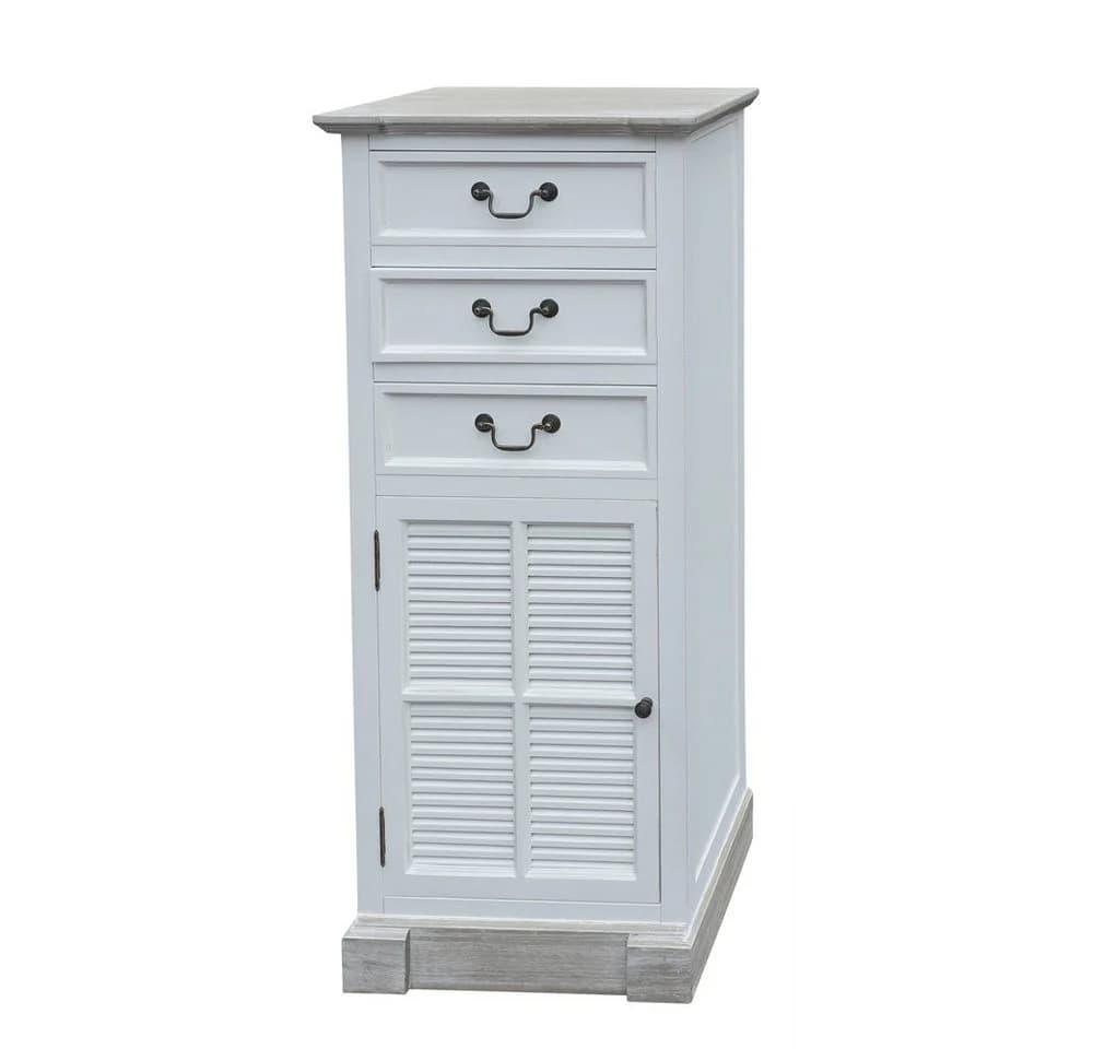 Grafelstein Hochschrank BEACH HOUSE weiß braun Badschrank - Bild 2