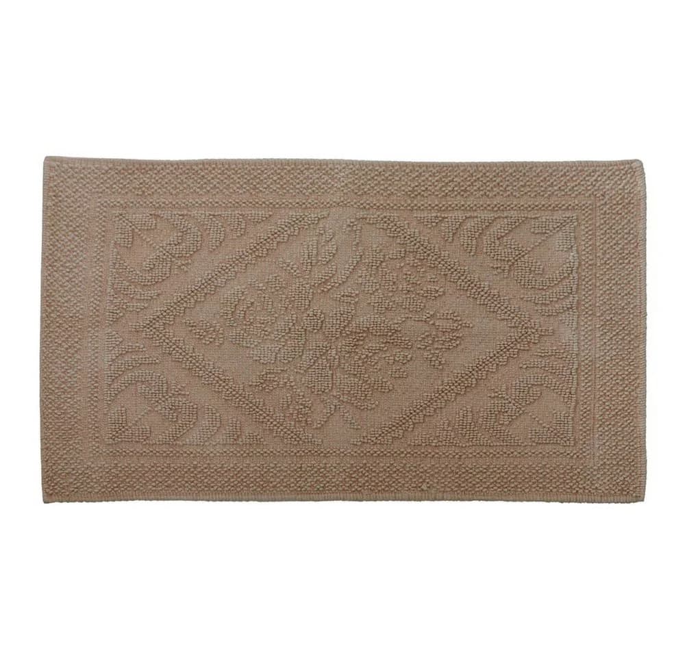 Grafelstein Badematte LODGE Caramel Braun Reliefmuster Baumwolle