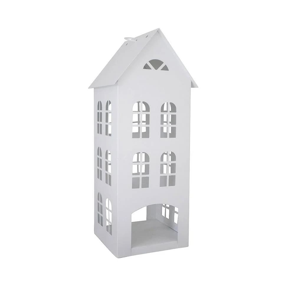 Grafelstein Kerzenlaterne Laterne White Home Weiß Metall 45cm Dekohaus - Bild 2