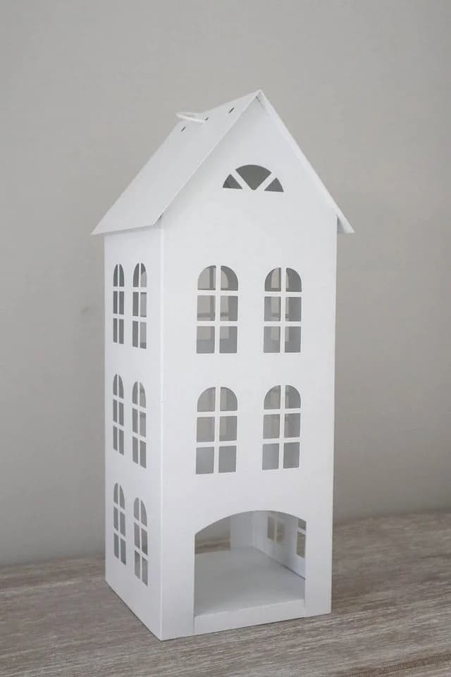 Grafelstein Kerzenlaterne Laterne White Home Weiß Metall 45cm Dekohaus - Bild 3