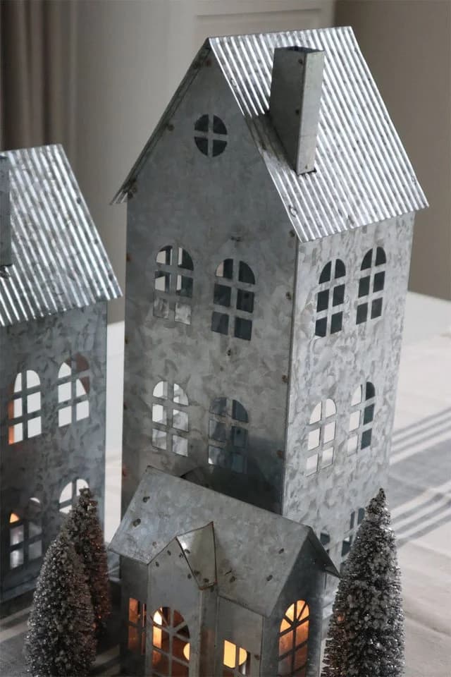 Grafelstein Kerzenlaterne ZINKHAUS grau aus Metall