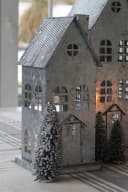 Grafelstein Kerzenlaterne Zinkhaus Grau Metall Bild 1