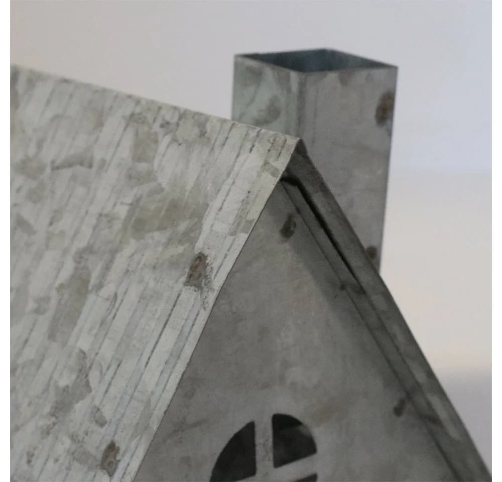 Grafelstein Kerzenlaterne Zinkhaus Grau Metall - Bild 5