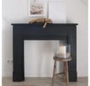 Grafelstein Konsole Kaminkonsole SCANDIC aus Holz Kaminumrandung Schwarz Bild 1