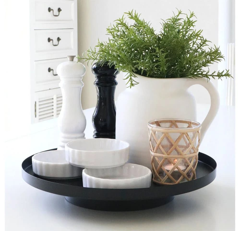 Grafelstein Dekotablett SCANDI Schwarz Metall Ø35cm