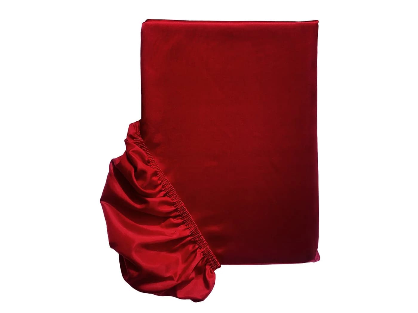 beties Spannbettlaken Glanz Satin Rot Rundum-Gummizug - Bild 4
