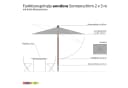 anndora Balkonschirm 2x3m Knickbar Hartholz Grau Bild 1