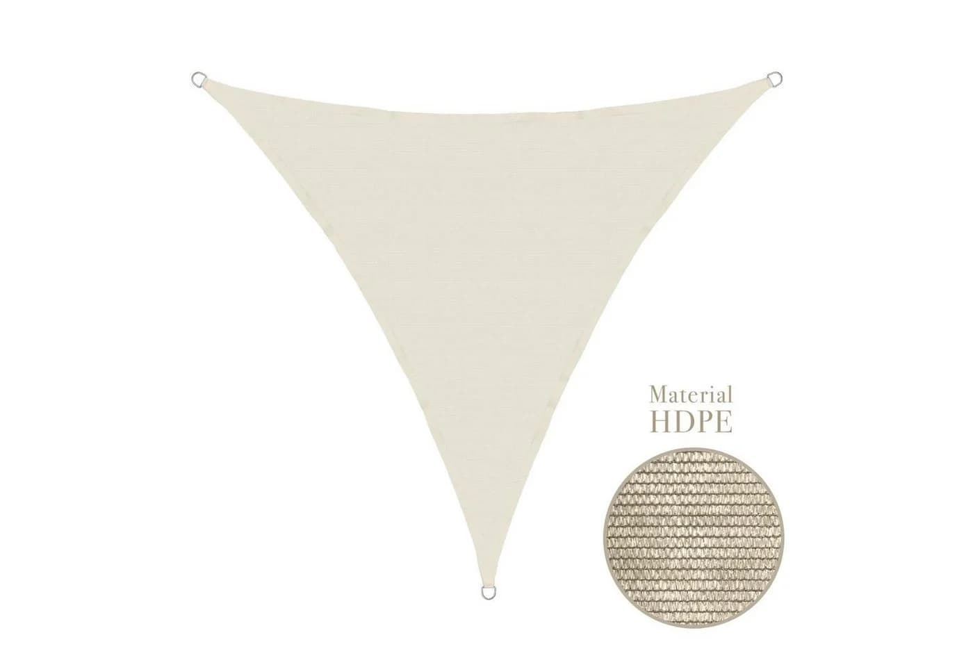 anndora Sonnensegel Tarp 3x3x3m Dreieckig Beige UV-Schutz - Bild 2