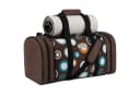 anndora Picknickkorb Kühltasche mit Decke & Zubehör für 4 Personen Braun/Blau Bild 3