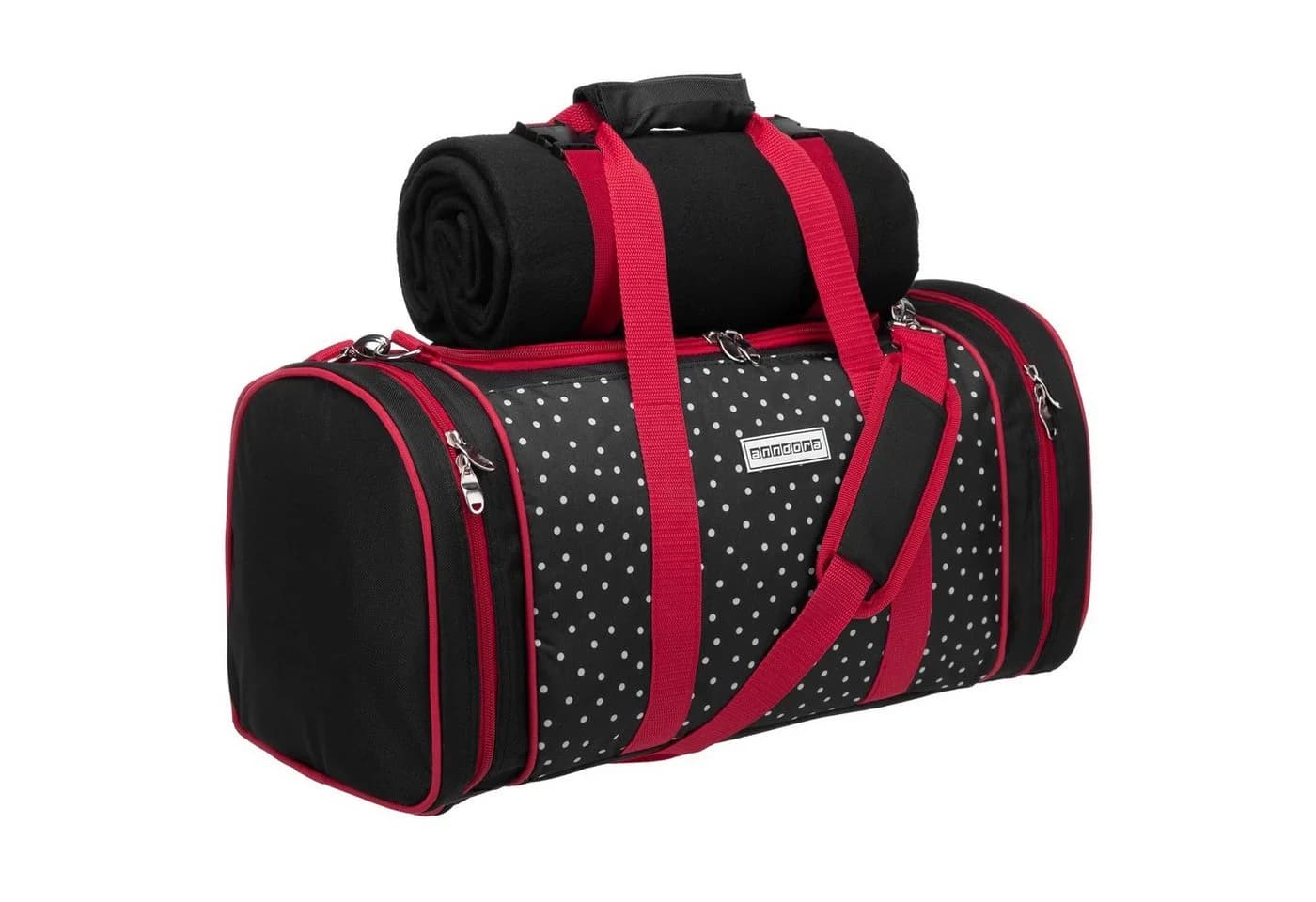 anndora Picknickkorb Kühltasche mit Outdoordecke & 20-tlg. Zubehör - Bild 3