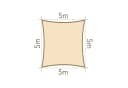 anndora Sonnensegel 5x5m Beige UV-Schutz HDPE Bild 3