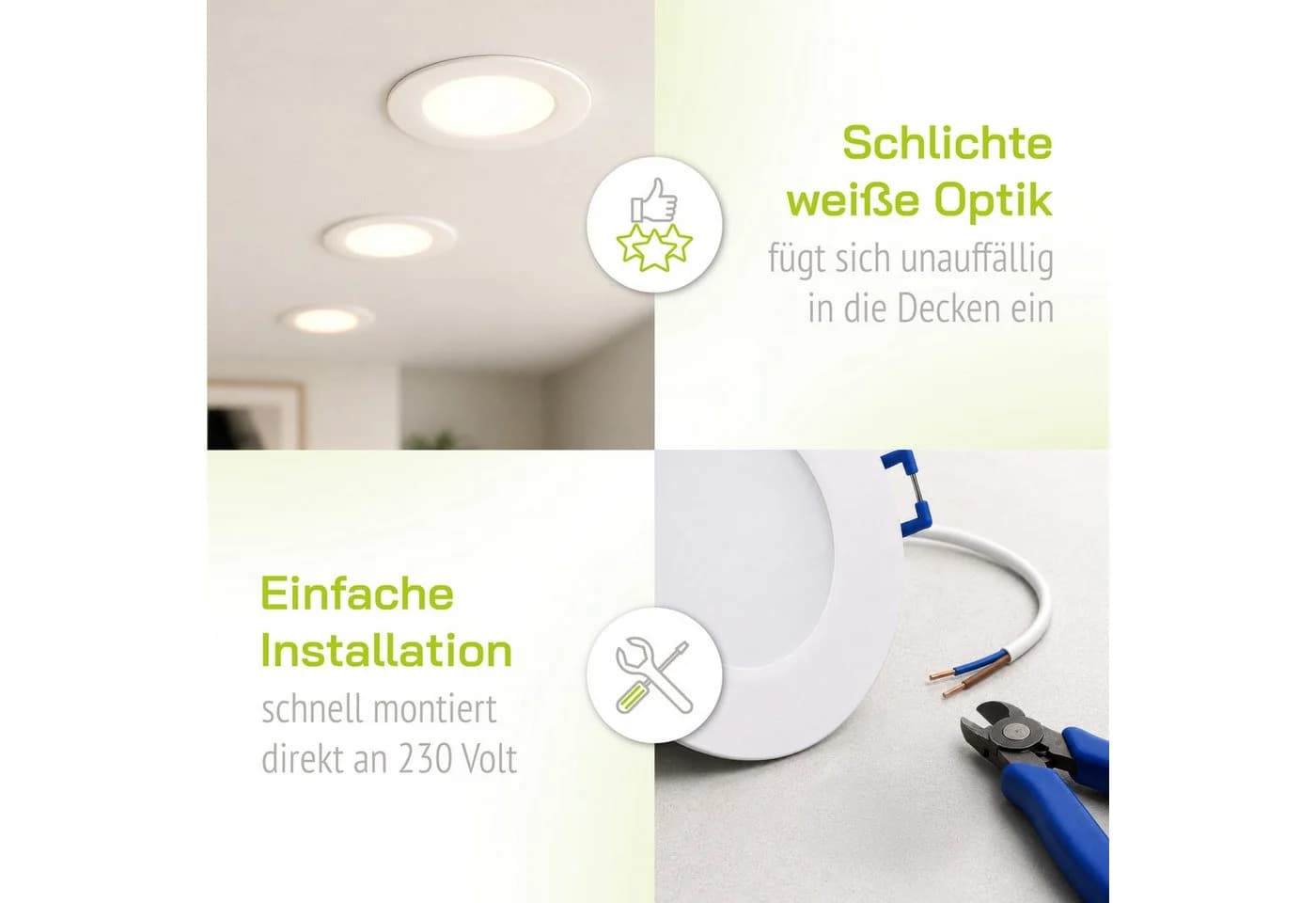 linovum LED Einbaustrahler WEEVO 3,5W Warmweiß 6er Pack - Bild 4