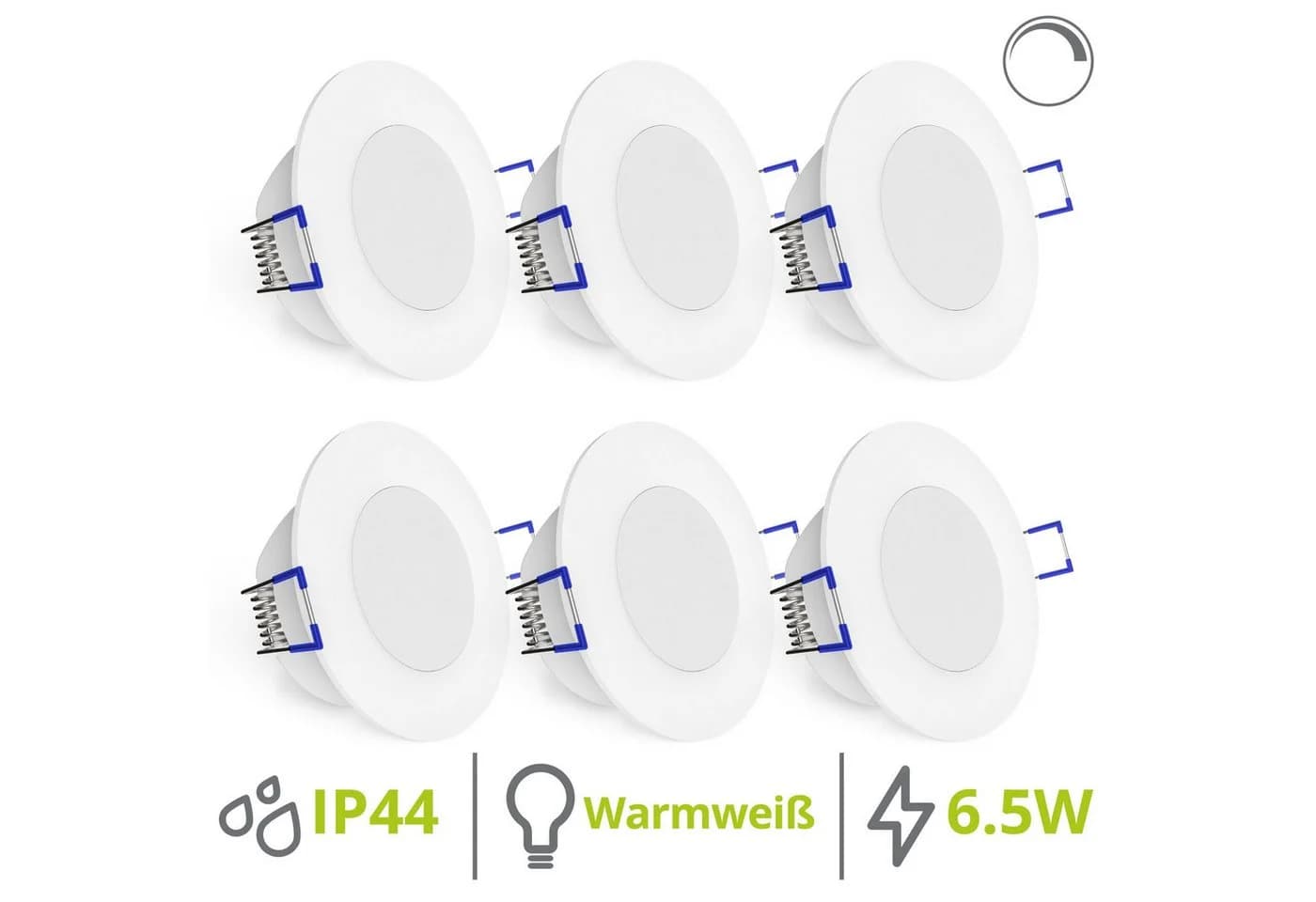 linovum LED Einbaustrahler WEEVO dimmbar warmweiß 6,5W - Bild 2