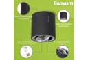linovum Aufbaustrahler CORI Schwarz Silber Schwenkbar GU10 Bild 4