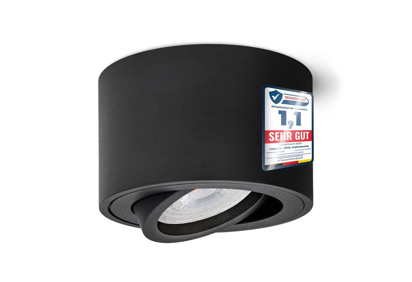 linovum LED Aufbaustrahler SMOL Schwarz Schwenkbar 4W Neutralweiß - Bild 2