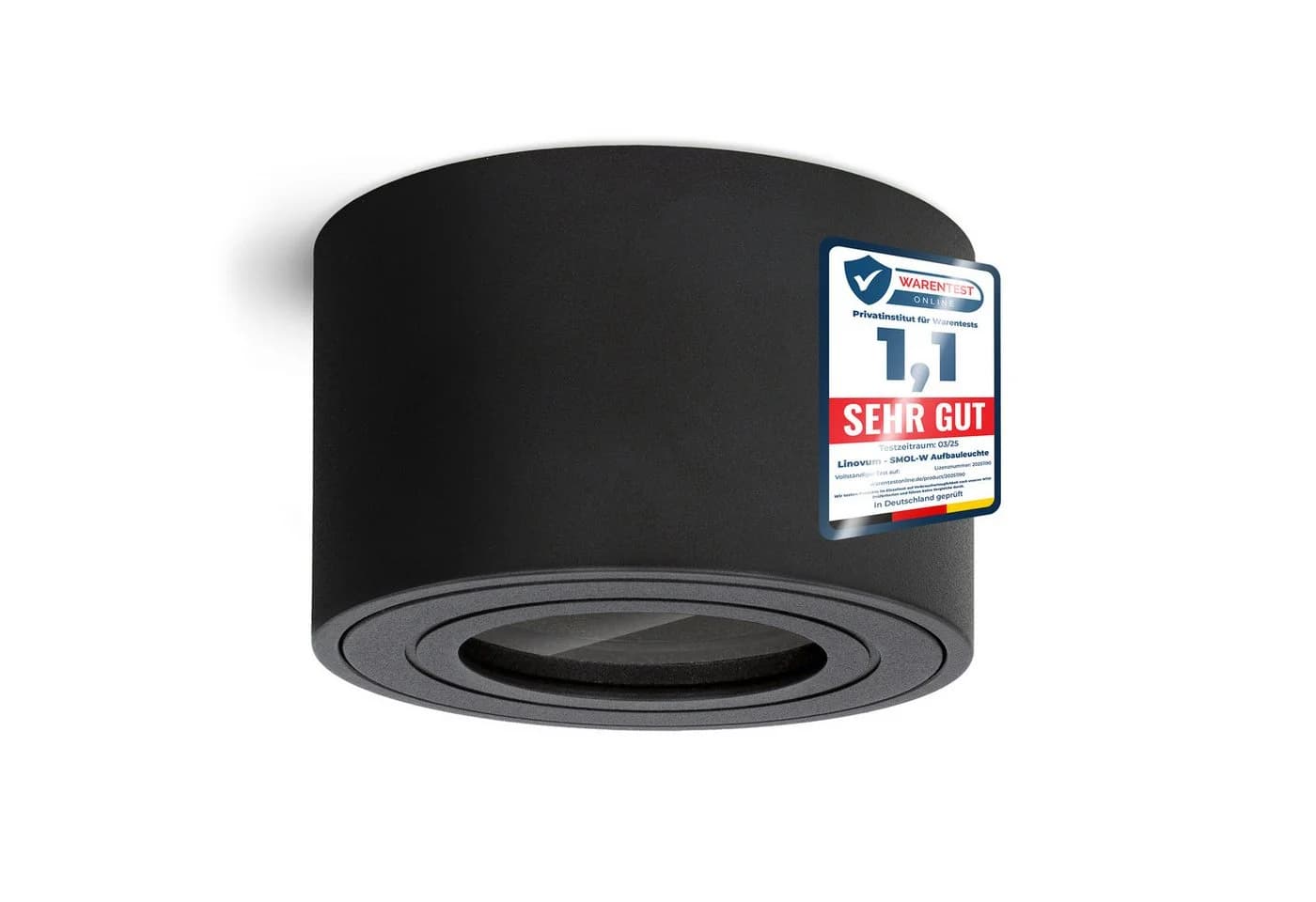 linovum LED Aufbauleuchte SMOL-W Schwarz IP44 Aluminium - Bild 2