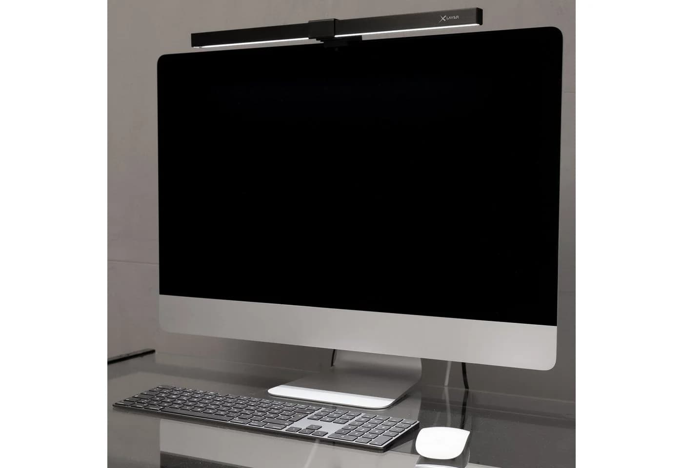 XLAYER LED Monitorlampe Schwarz Dimmbar USB