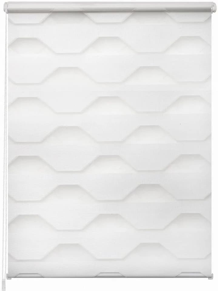 K-HOME Doppelrollo Trapez Weiß Klemmfix Polyester - Bild 2