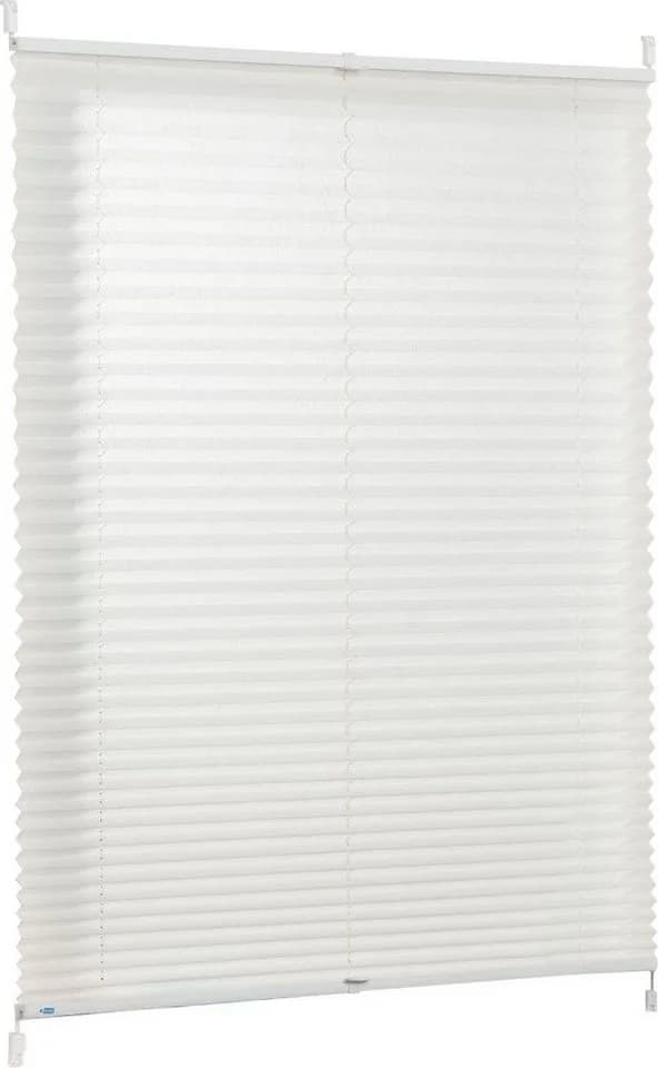 K-HOME Plissee Klemmfix Pisa Crushed-Optik Creme