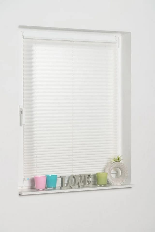 K-HOME Plissee Klemmfix Pisa Crushed-Optik Creme - Bild 3