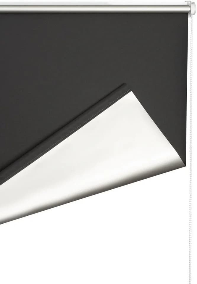 K-HOME Thermo Klemmfix-Rollo Schwarz Seitenzugrollo Verdunkelnd - Bild 4