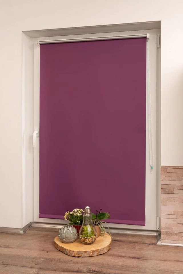 K-HOME Thermo Klemmfix-Rollo Violett Seitenzugrollo Verdunkelnd - Bild 3