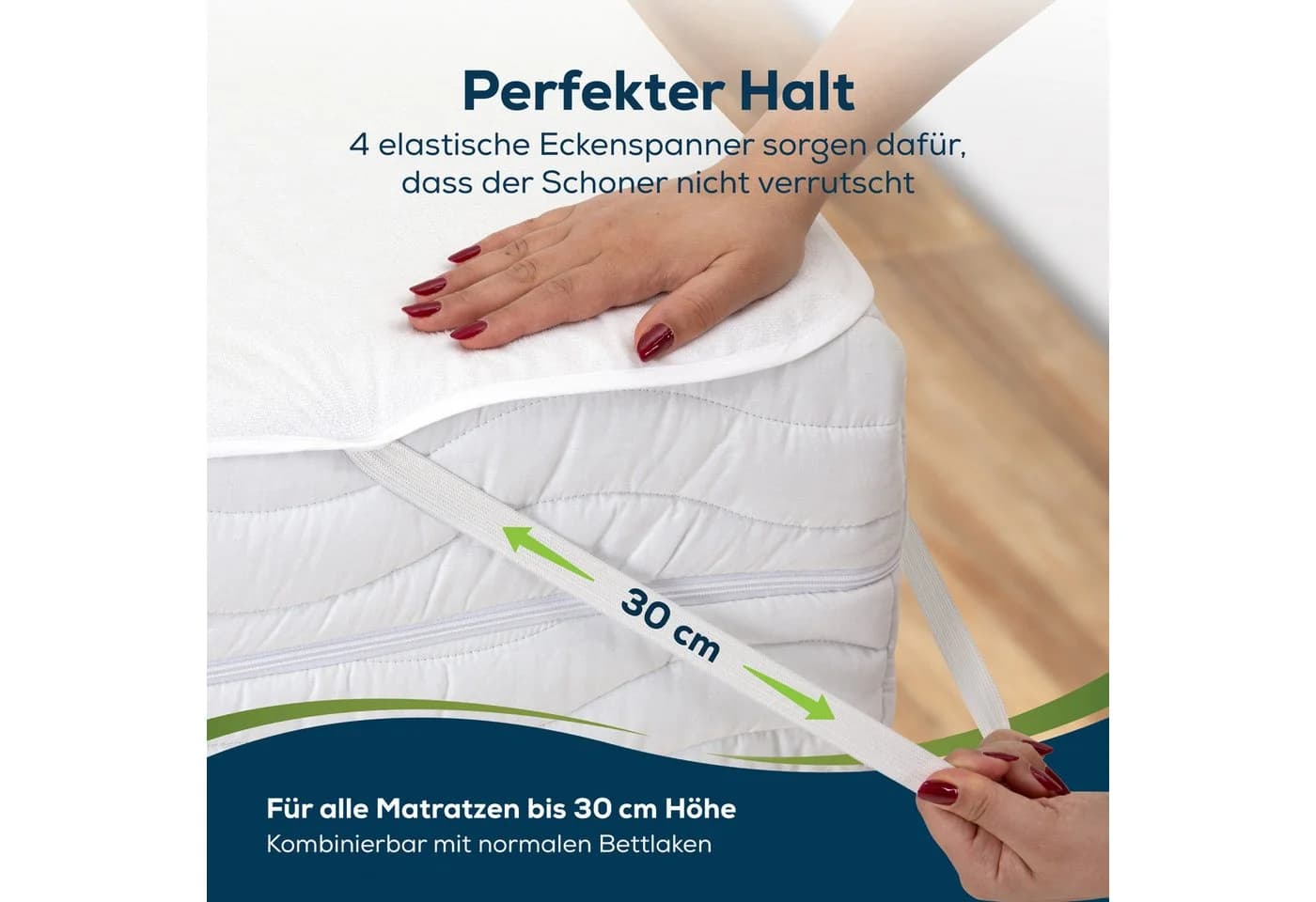 Sensalou Matratzenschoner Inkontinenz Wasserdicht Weiß - Bild 5
