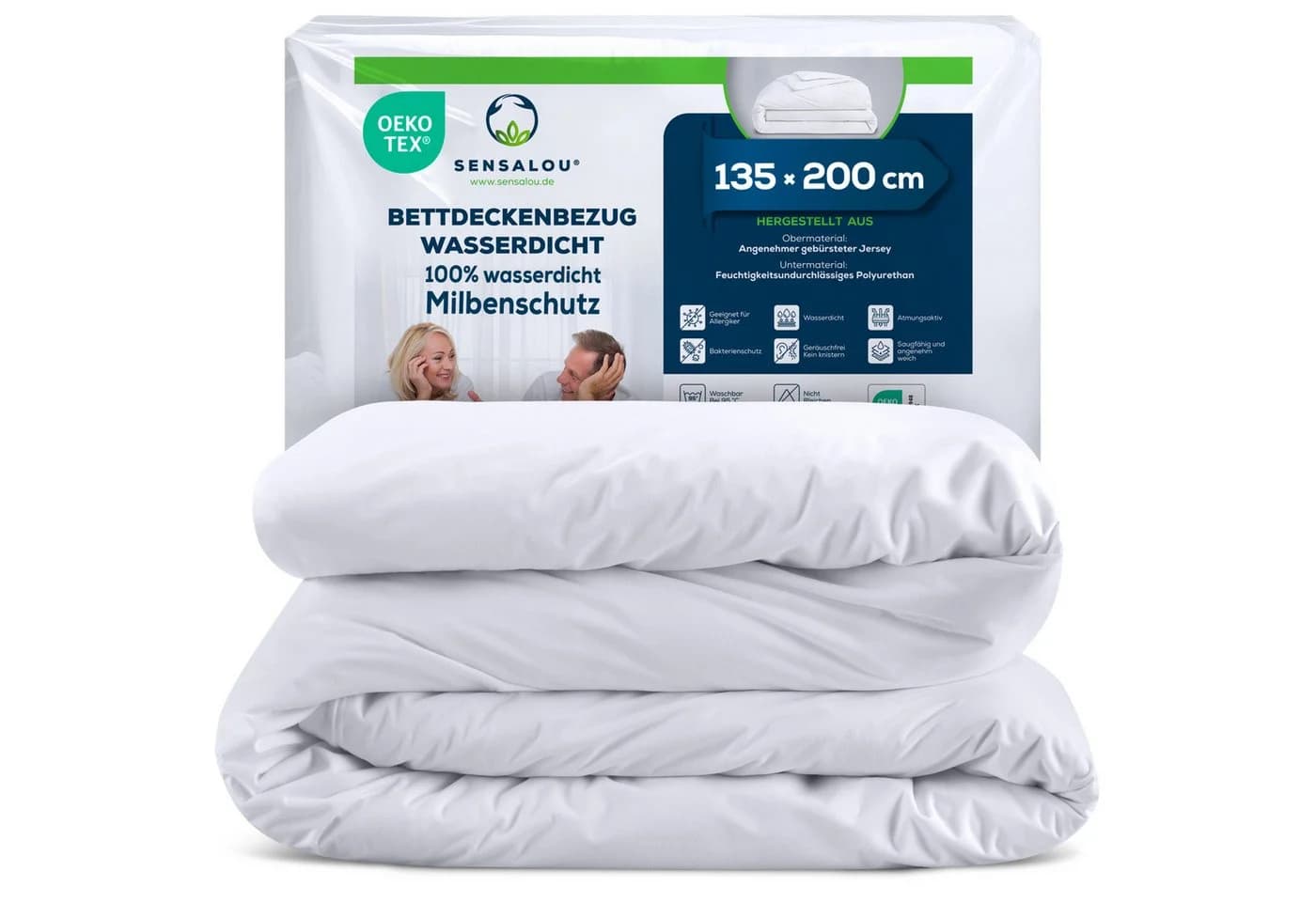 Sensalou Bettbezug Inkontinenz Wasserdicht Weiß - Bild 2