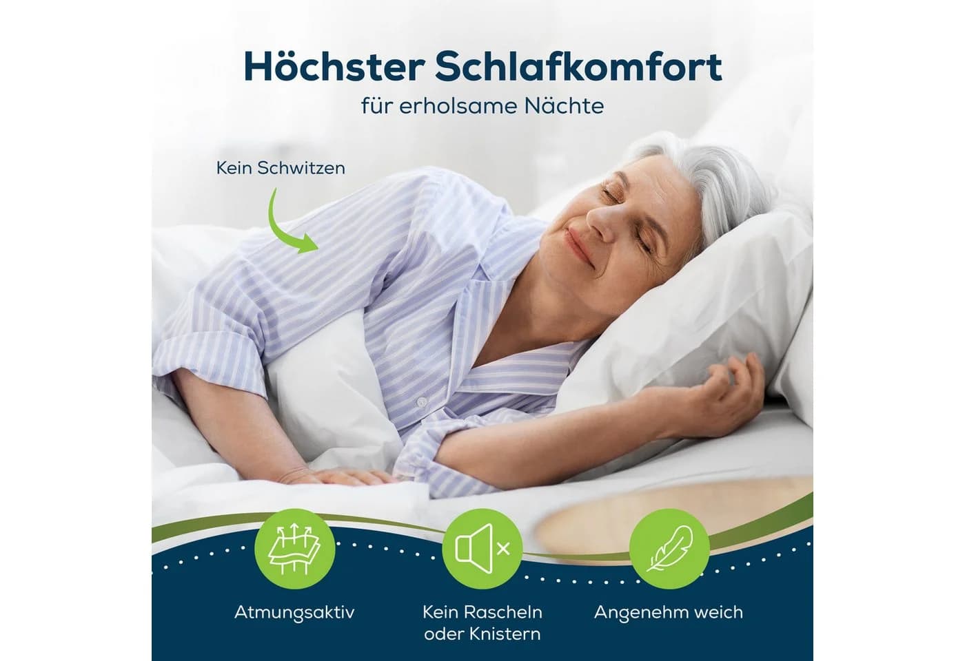 Sensalou Wasserdichter Matratzenbezug mit Reißverschluss Weiß - Bild 4