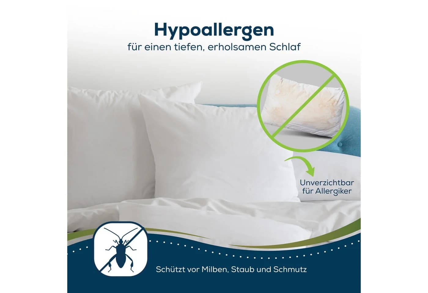 Sensalou Kissenbezug wasserdicht Doppelpack Kopfkissenbezüge Milbenschutz - Bild 3