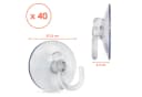 Spetebo Dekohaken Saugnapf mit Haken - 40 Stück, Transparent Bild 1