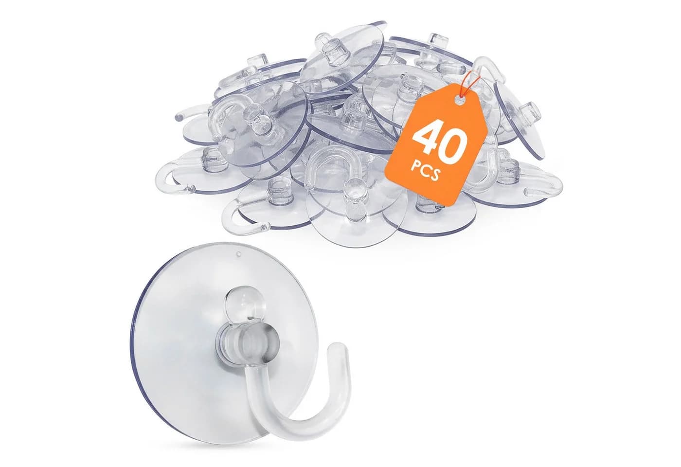 Spetebo Dekohaken Saugnapf mit Haken - 40 Stück, Transparent - Bild 2