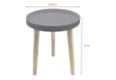 Spetebo Beistelltisch Grau Natur Massivholz MDF Bild 1