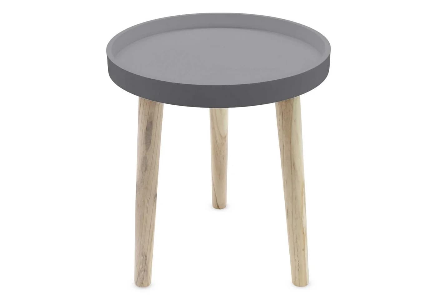 Spetebo Beistelltisch Grau Natur Massivholz MDF - Bild 2