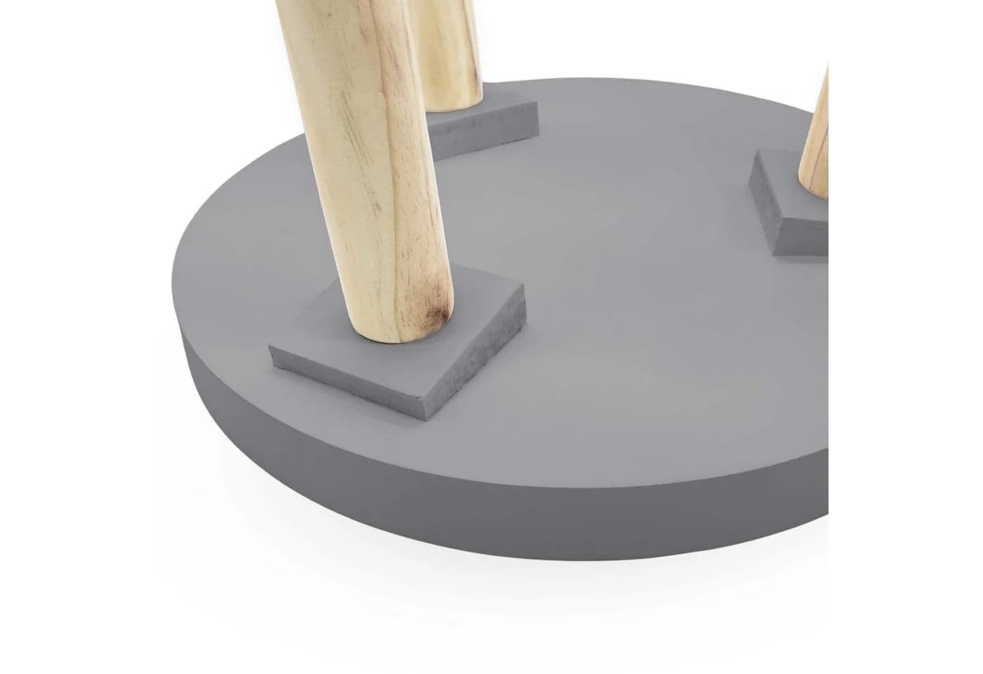 Spetebo Beistelltisch Grau Natur Massivholz MDF - Bild 3