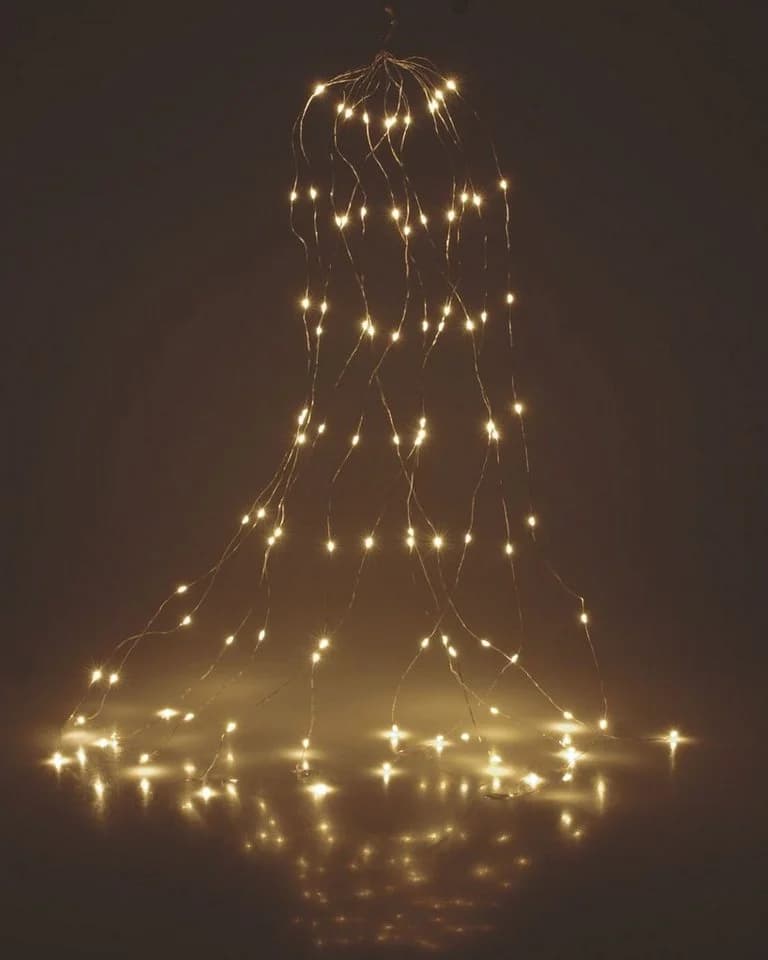 Spetebo LED-Lichterkette Micro LED Draht Lichterkette warm weiß 300 LED