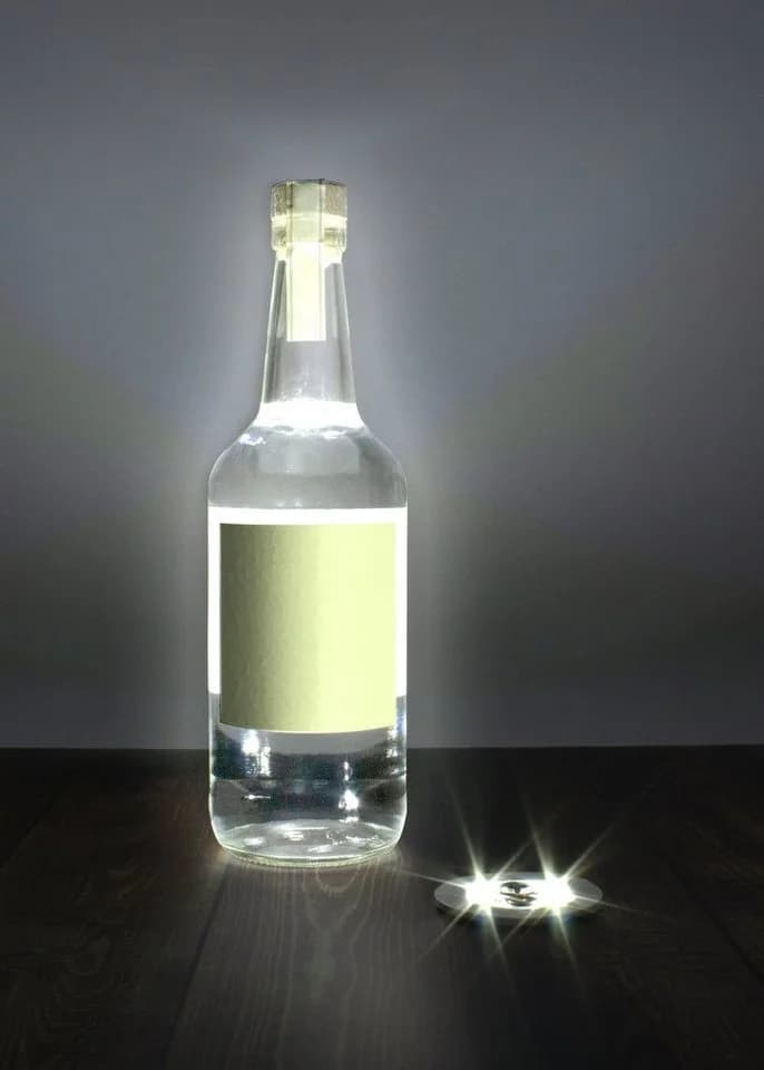 Spetebo LED Flaschenlicht 5er Set 6 cm kalt weiß