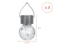 Spetebo LED Solarleuchte 5-teilig Bruchglas Optik Warmweiß Bild 1