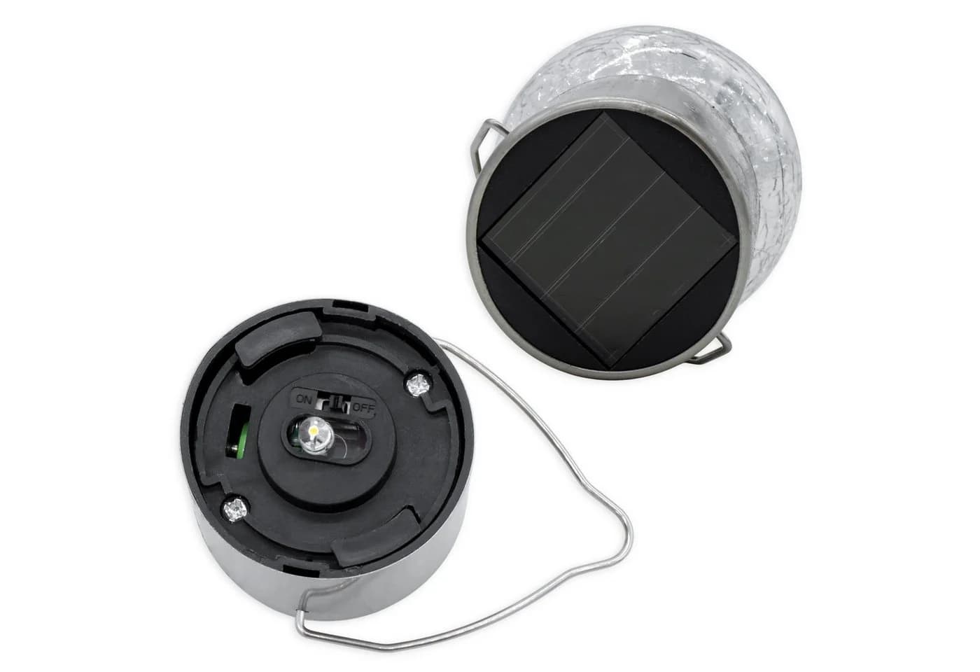 Spetebo LED Solarleuchte 5-teilig Bruchglas Optik Warmweiß - Bild 4