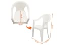 Spetebo Gartenstuhl Kunststoff Weiß Monoblock Rattan Optik Bild 1