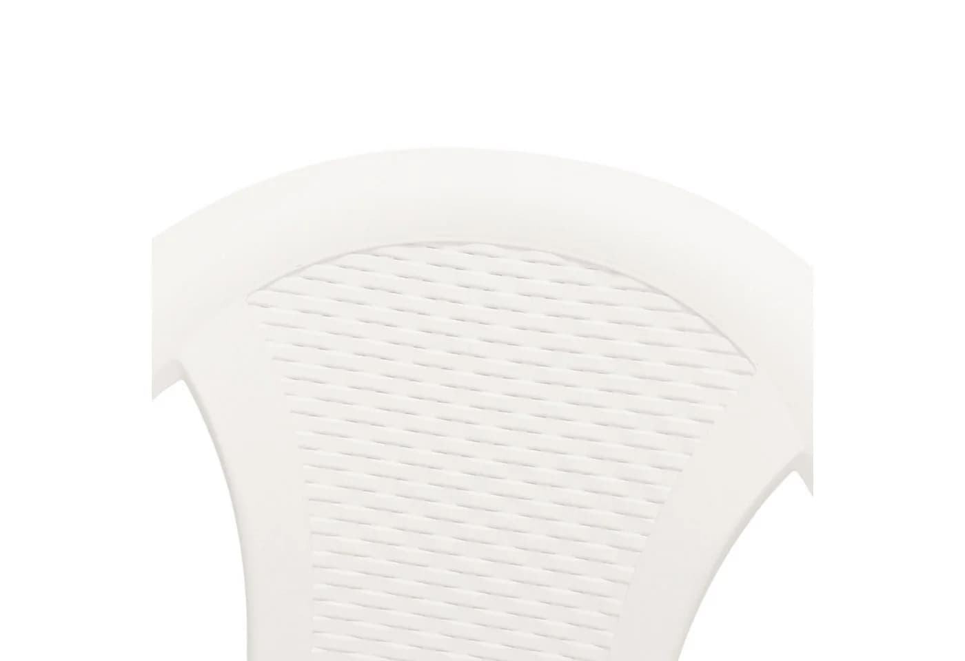 Spetebo 4er Set Gartenstuhl Weiß Kunststoff Rattan Optik - Bild 3
