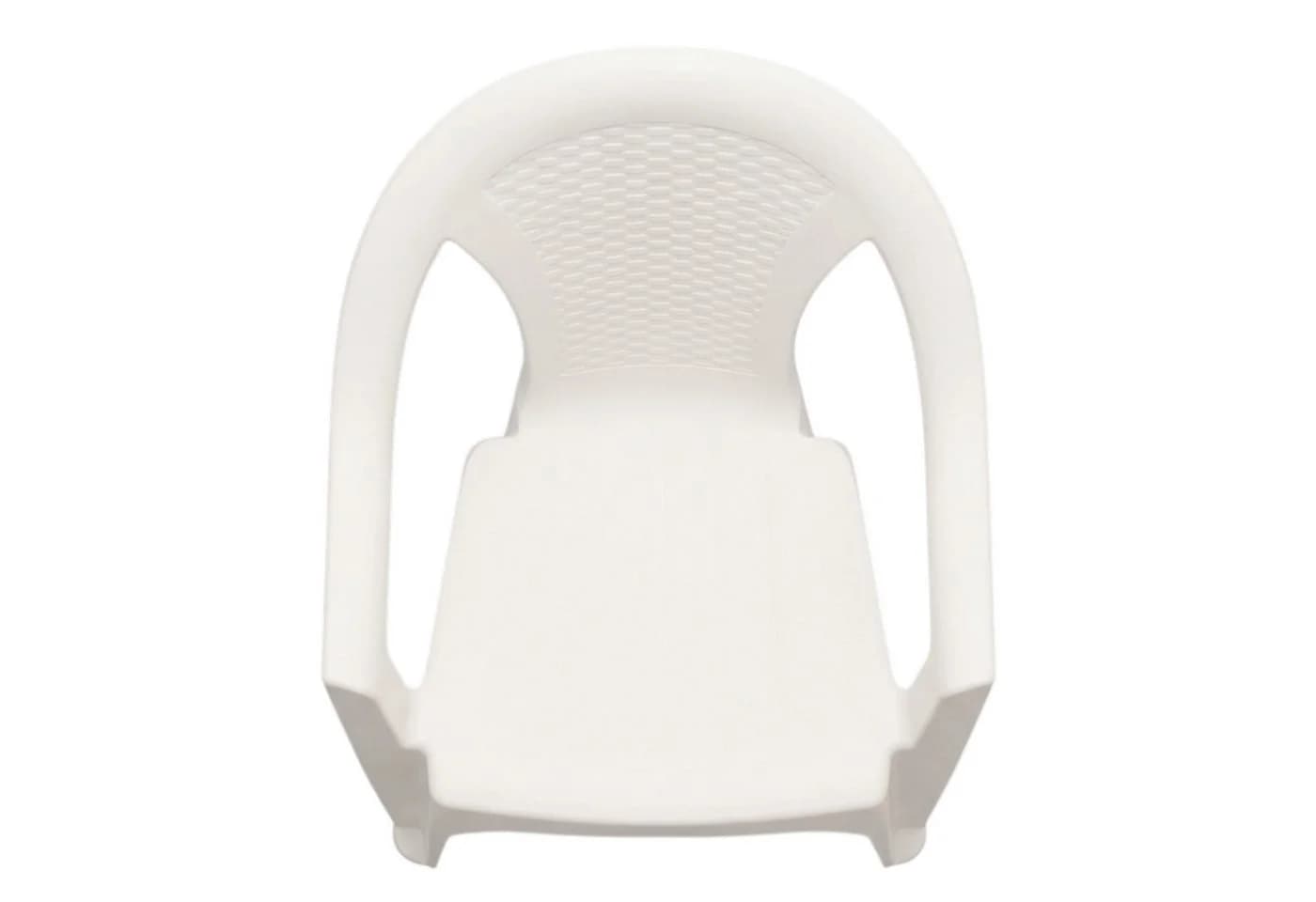 Spetebo 4er Set Gartenstuhl Weiß Kunststoff Rattan Optik - Bild 4