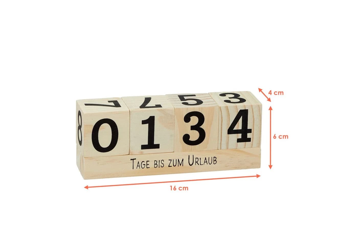 Spetebo Countdown Würfel aus Holz mit 8 Sprüchen