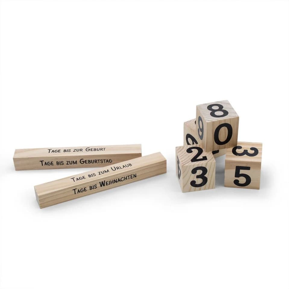 Spetebo Countdown Würfel aus Holz mit 8 Sprüchen - Bild 3