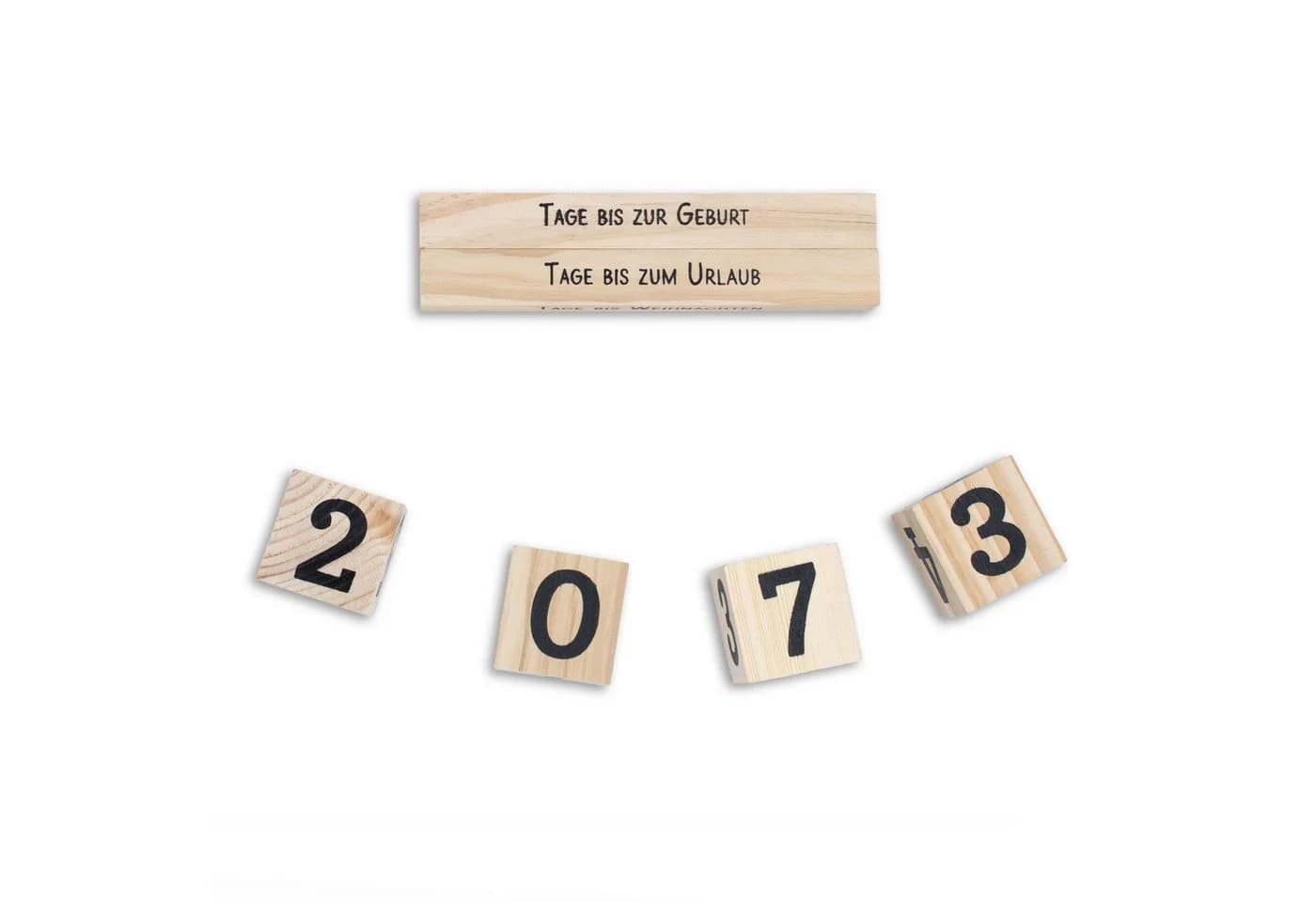 Spetebo Countdown Würfel aus Holz mit 8 Sprüchen - Bild 4