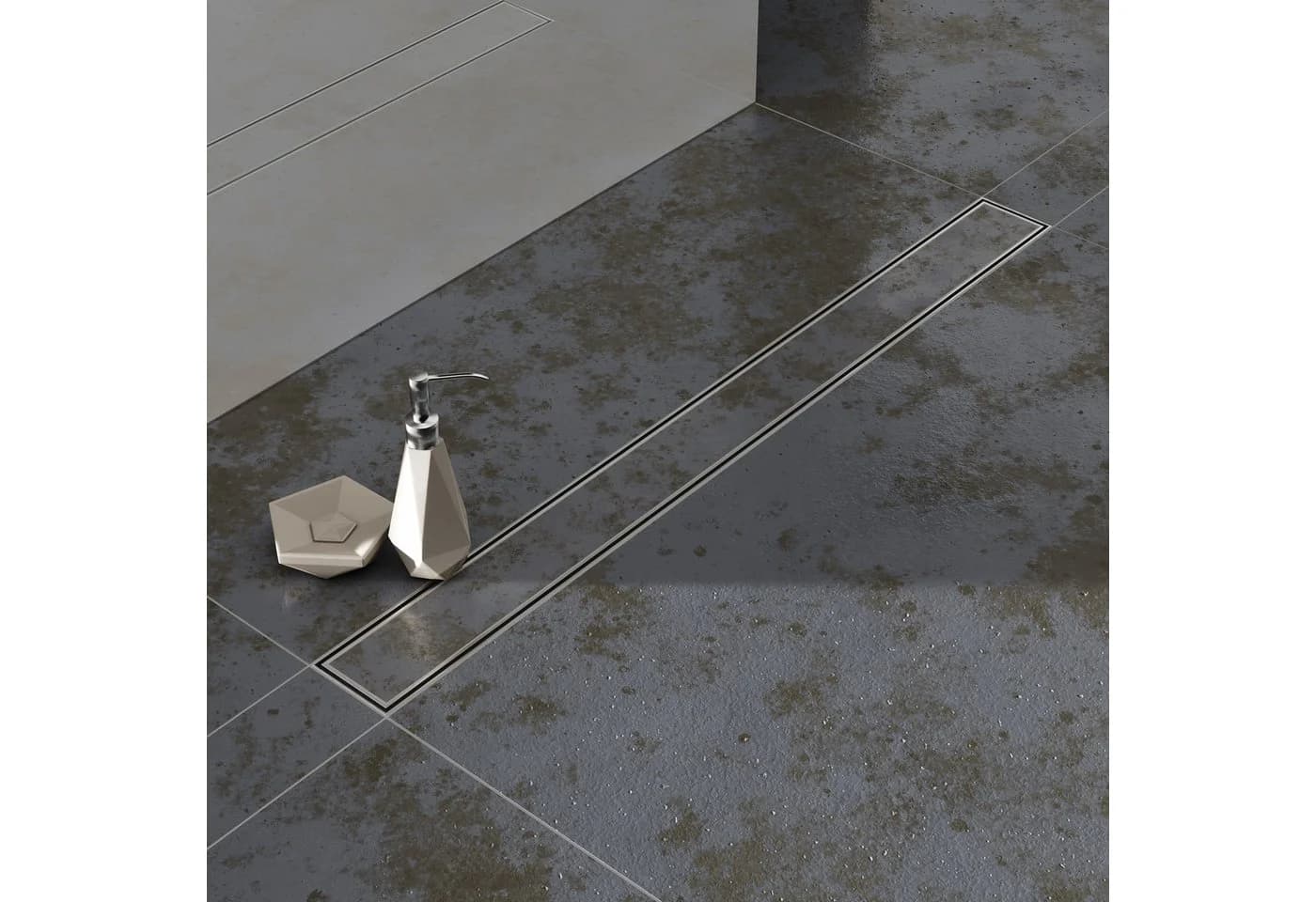 Aquabad® Duschrinne SDS Pro Edelstahl Komplett-Set mit Viega-Siphon