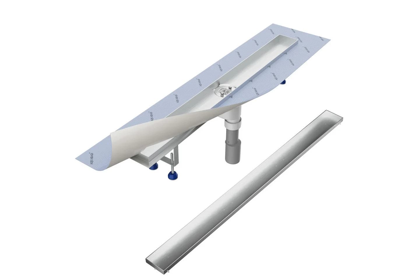 Aquabad® Duschrinne SDS Pro Edelstahl Komplett-Set mit Viega-Siphon - Bild 2