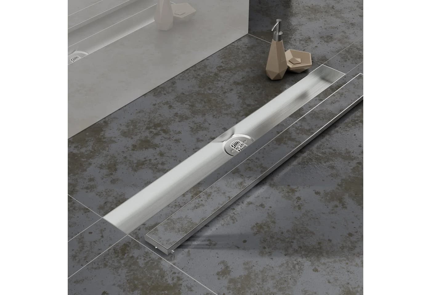 Aquabad® Duschrinne SDS Pro Edelstahl Komplett-Set mit Viega-Siphon - Bild 3