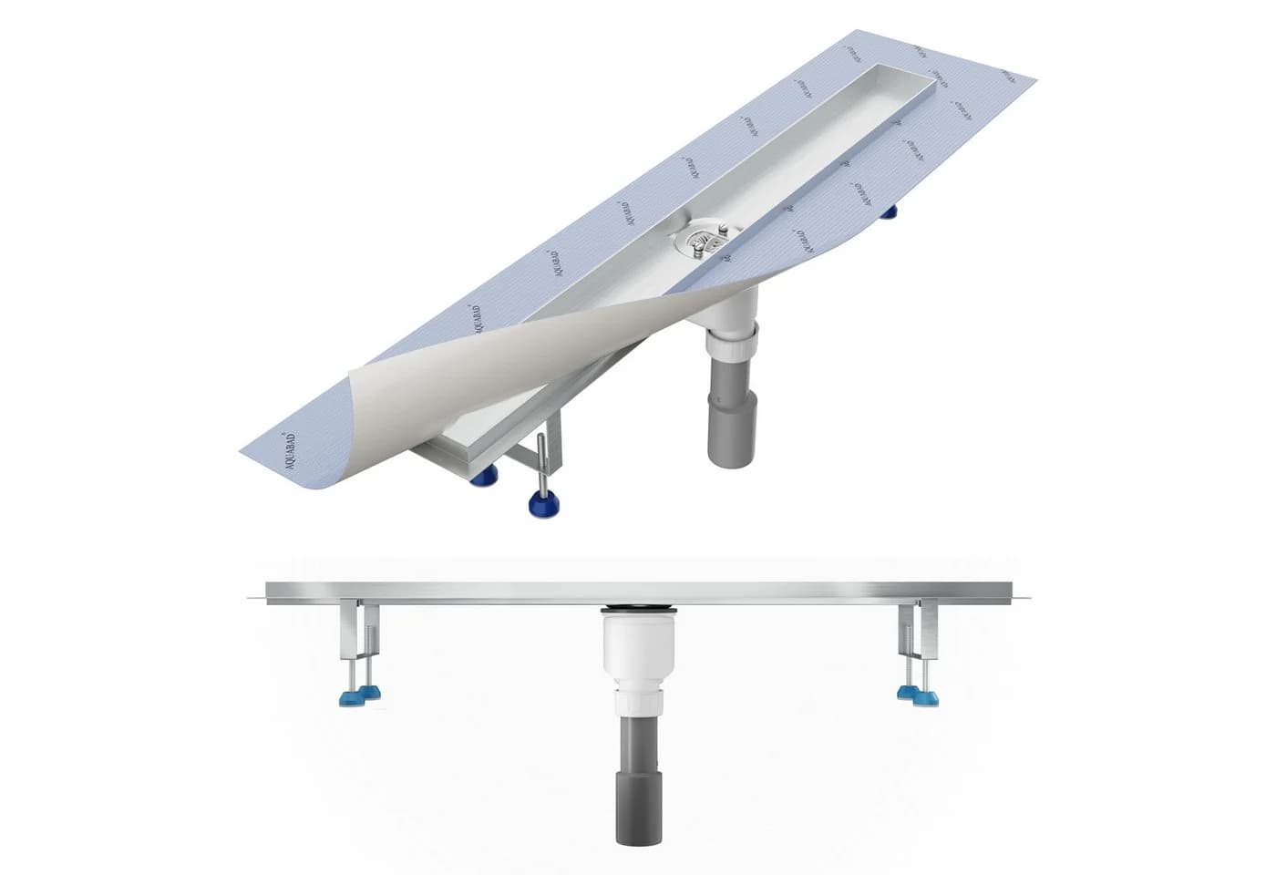 Aquabad® Duschrinne SDS Pro Edelstahl Komplett-Set mit Viega-Siphon - Bild 4