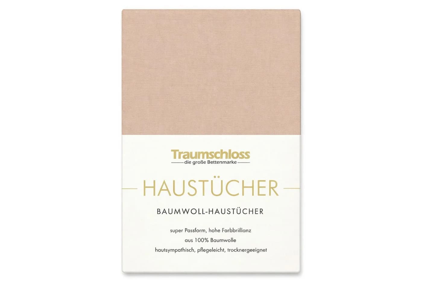Traumschloss Betttuch 100% Baumwolle Beige Ohne Gummizug - Bild 2